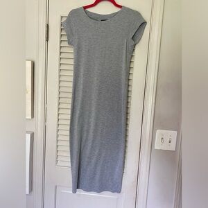 Boohoo Gray Bodycon TShirt Midi Dress SZ 8